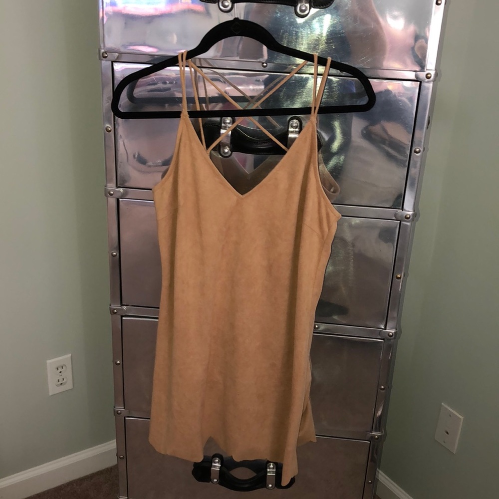 Brand new with Tags Suede Tan dress